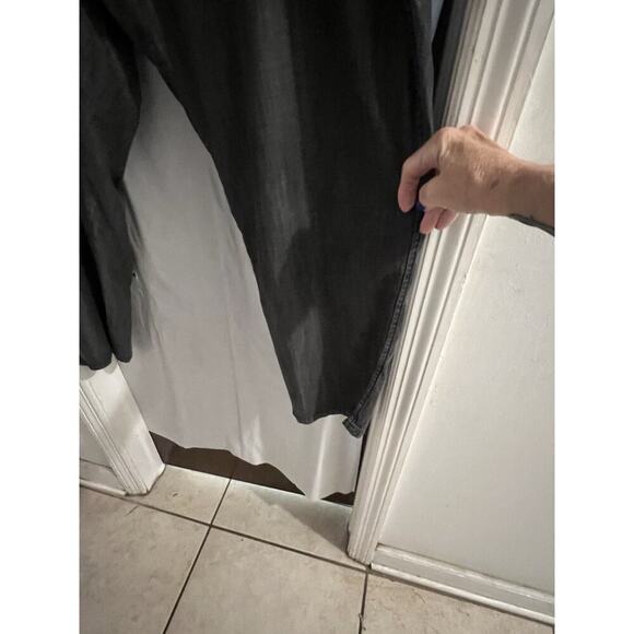 Eileen Fisher Gray Pull On Pants Drawstring Waist Straight Leg Sz 3x Minimalist - Picture 2 of 7